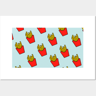 French fries Pattern Posters and Art